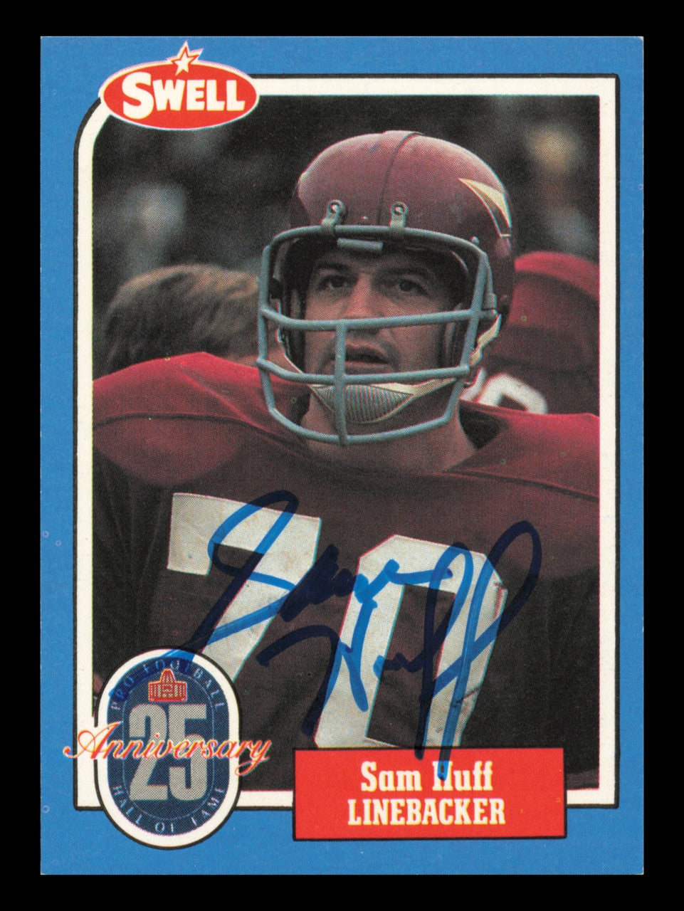Sam Huff Autographed 1988 Swell Card #57 Card New York Giants SKU #241154