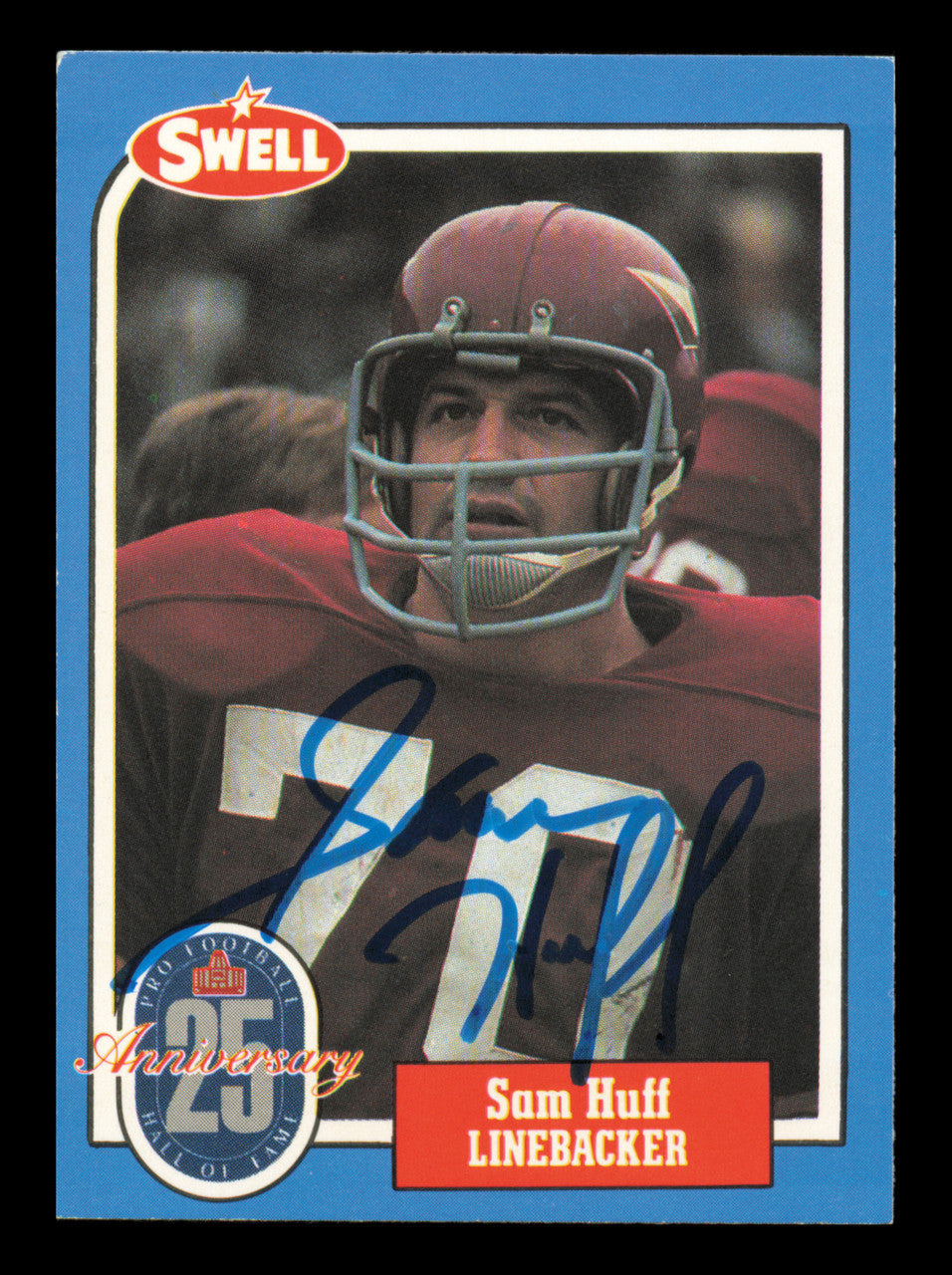 Sam Huff Autographed 1988 Swell Card #57 Card New York Giants SKU #241156