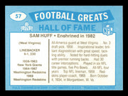 Sam Huff Autographed 1988 Swell Card #57 Card New York Giants SKU #241156