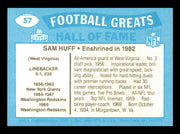 Sam Huff Autographed 1988 Swell Card #57 Card New York Giants SKU #241159