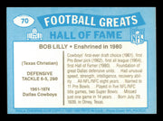 Bob Lilly Autographed 1988 Swell Card #70 Dallas Cowboys SKU #241171