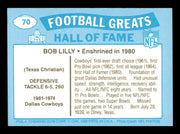 Bob Lilly Autographed 1988 Swell Card #70 Dallas Cowboys SKU #241173