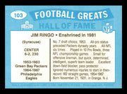 Jim Ringo Autographed 1988 Swell Card #103 Card Green Bay Packers SKU #241176