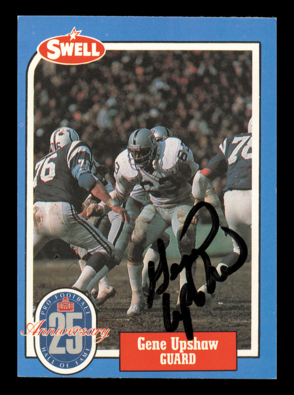 Gene Upshaw Autographed 1988 Swell Card #138 Card Dallas Cowboys SKU #241178