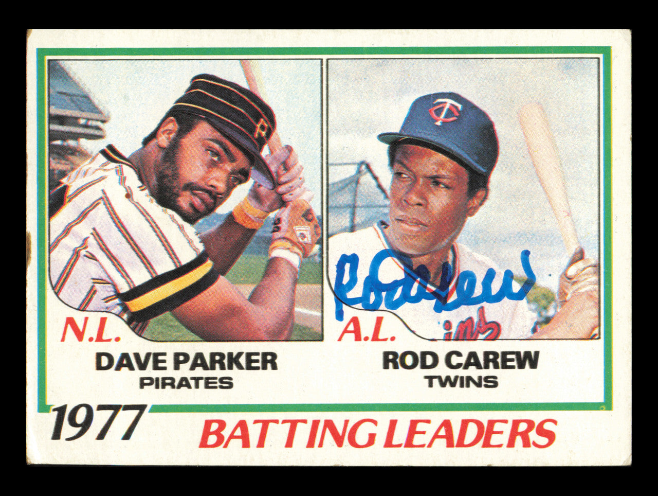 Rod Carew Autographed 1978 Topps Leader Card #201 Card Minnesota Twins SKU #241179