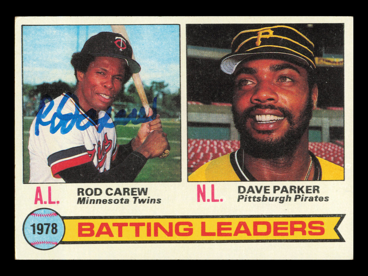 Rod Carew Autographed 1979 Topps Leader Card #1 Card Minnesota Twins SKU #241183