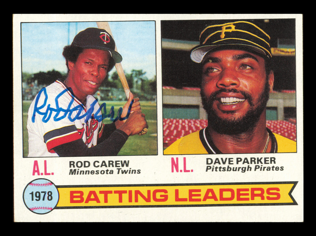 Rod Carew Autographed 1979 Topps Leader Card #1 Card Minnesota Twins SKU #241184