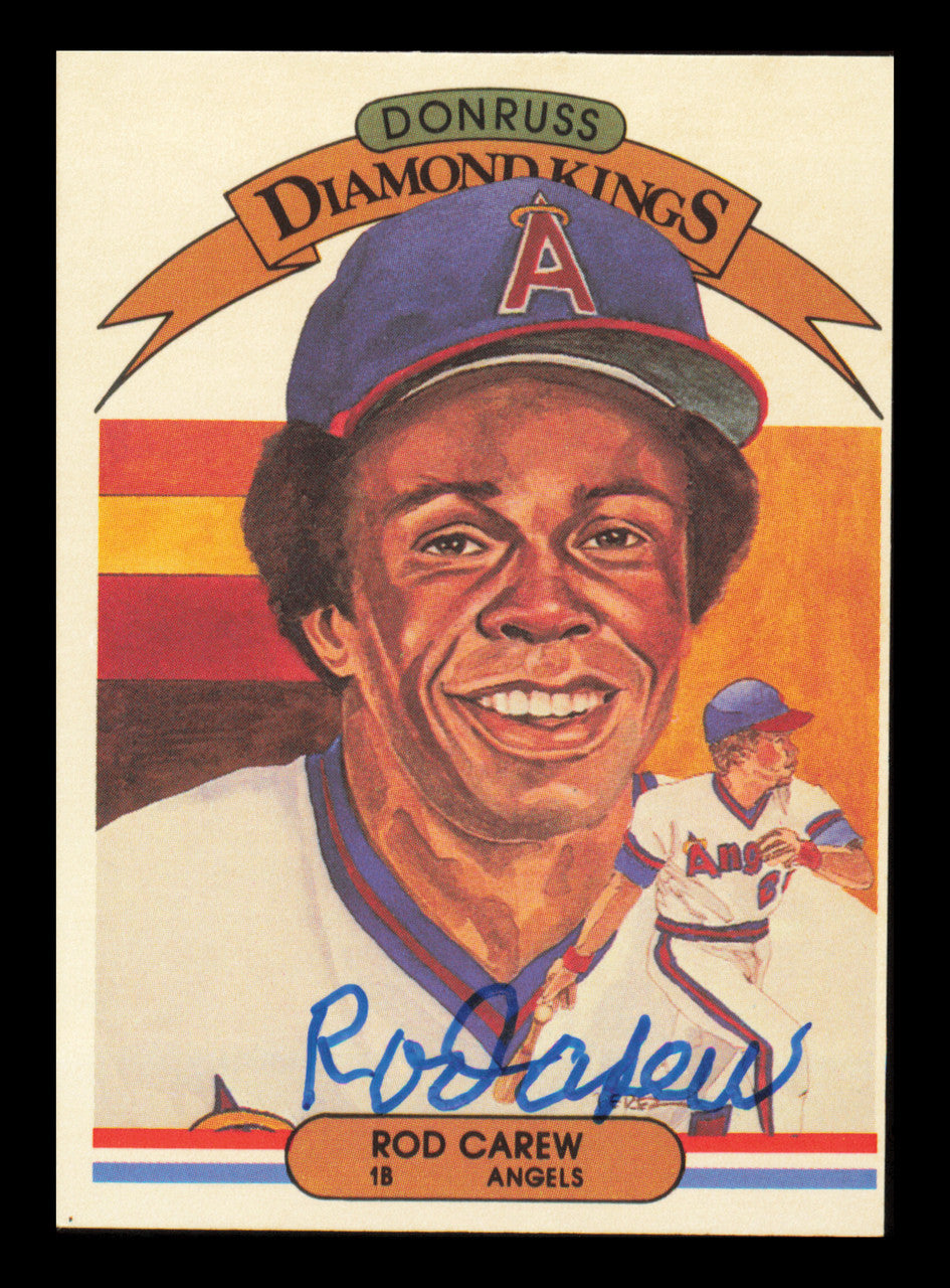 Rod Carew Autographed 1982 Donruss Diamond Kings Card #8 Card California Angels SKU #241188