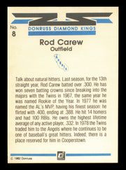 Rod Carew Autographed 1982 Donruss Diamond Kings Card #8 Card California Angels SKU #241188