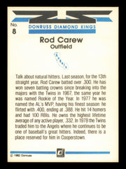 Rod Carew Autographed 1982 Donruss Diamond Kings Card #8 Card California Angels SKU #241190