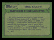 Rod Carew Autographed 1982 Topps All Star Card #547 Card California Angels SKU #241195