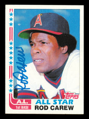 Rod Carew Autographed 1982 Topps All Star Card #547 Card California Angels SKU #241196