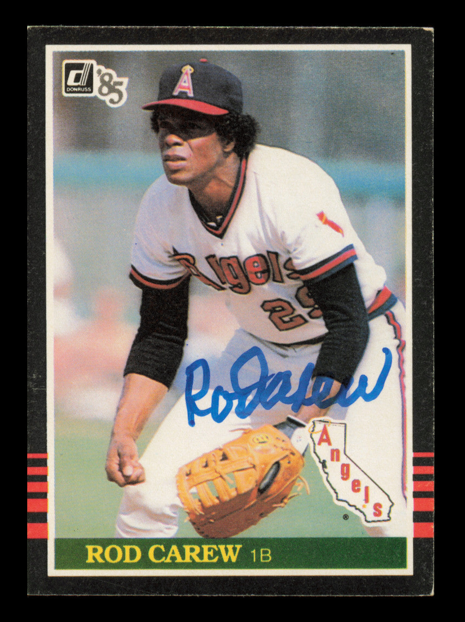 Rod Carew Autographed 1985 Donruss Card #85 Card California Angels SKU #241200