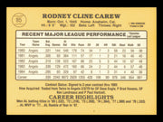 Rod Carew Autographed 1985 Donruss Card #85 Card California Angels SKU #241200