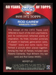 Rod Carew Autographed 2011 Topps 60 Years of Topps Card #60YOT-21 Card Minnesota Twins SKU #241214