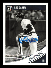 Rod Carew Autographed 2018 Donruss Black & White Card #123 Card Minnesota Twins SKU #241218