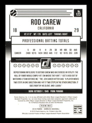 Rod Carew Autographed 2018 Donruss Black & White Card #123 Card Minnesota Twins SKU #241219