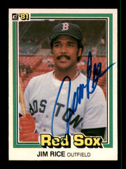 Jim Rice Autographed 1981 Donruss Card #338 Card Boston Red Sox SKU #241228