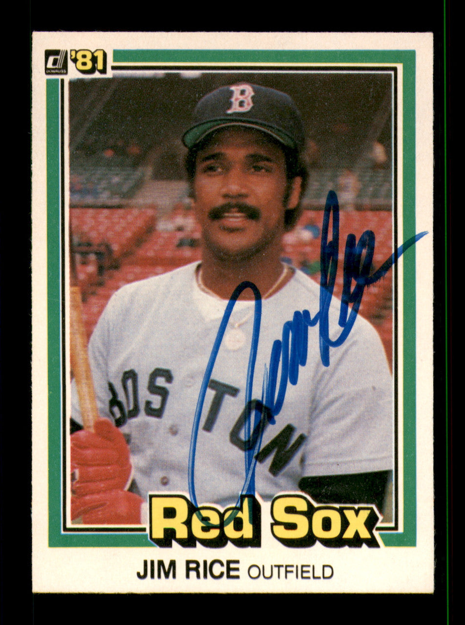 Jim Rice Autographed 1981 Donruss Card #338 Card Boston Red Sox SKU #241228