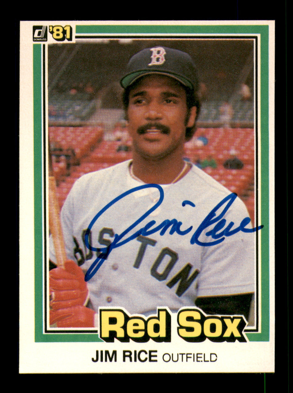 Jim Rice Autographed 1981 Donruss Card #338 Card Boston Red Sox SKU #241229