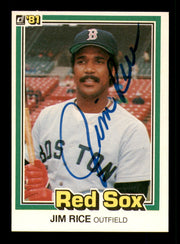Jim Rice Autographed 1981 Donruss Card #338 Card Boston Red Sox SKU #241230
