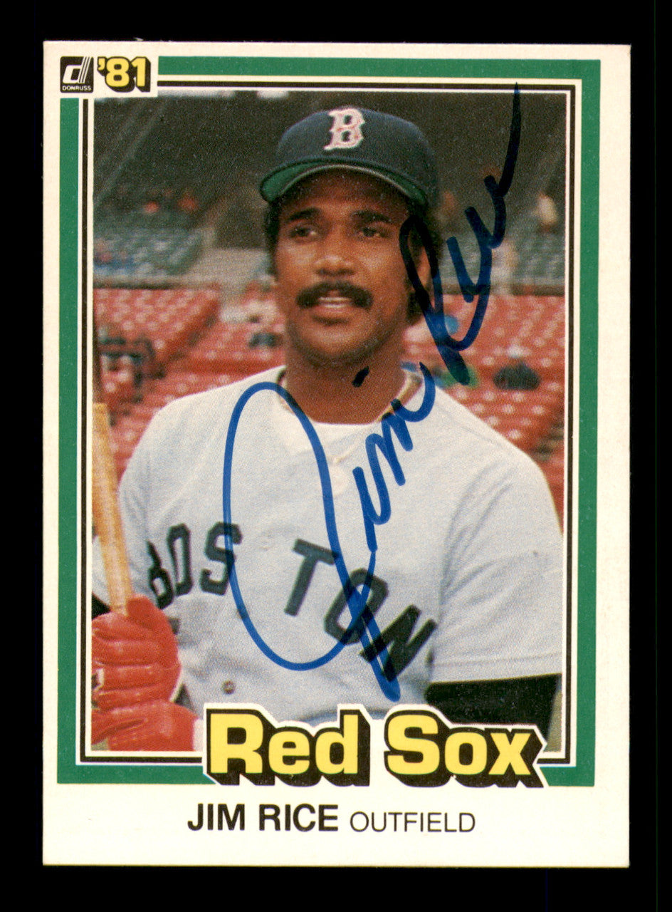 Jim Rice Autographed 1981 Donruss Card #338 Card Boston Red Sox SKU #241230