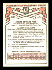 Jim Rice Autographed 1981 Donruss Card #338 Card Boston Red Sox SKU #241230