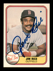 Jim Rice Autographed 1981 Fleer Card #222 Card Boston Red Sox SKU #241234