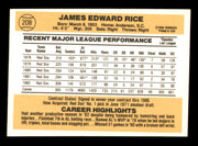 Jim Rice Autographed 1983 Donruss Card #208 Card Boston Red Sox SKU #241236