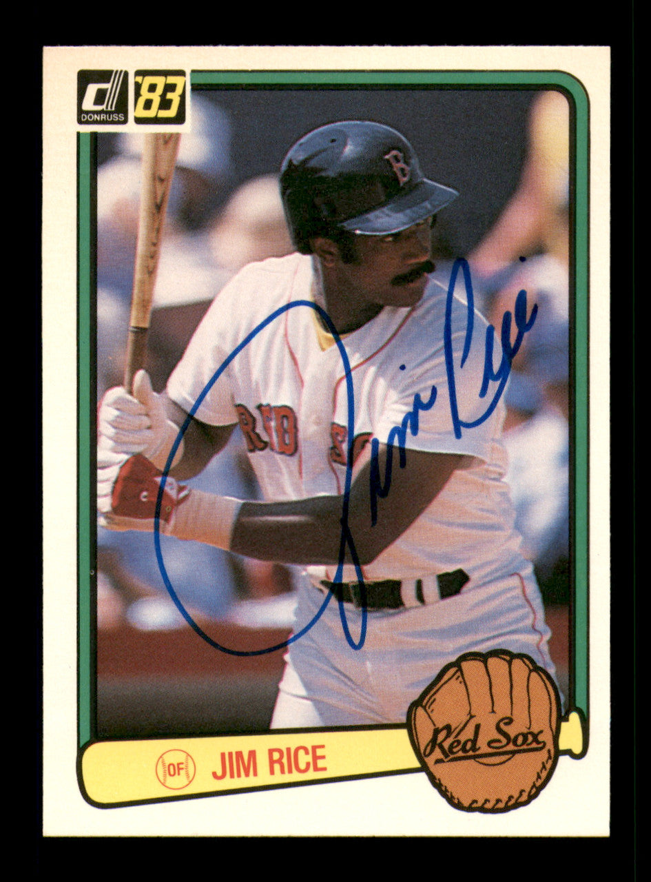 Jim Rice Autographed 1983 Donruss Card #208 Card Boston Red Sox SKU #241238