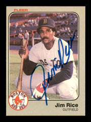 Jim Rice Autographed 1983 Fleer Card #194 Card Boston Red Sox SKU #241239