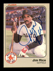 Jim Rice Autographed 1983 Fleer Card #194 Card Boston Red Sox SKU #241240