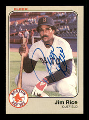 Jim Rice Autographed 1983 Fleer Card #194 Card Boston Red Sox SKU #241241