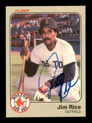 Jim Rice Autographed 1983 Fleer Card #194 Card Boston Red Sox SKU #241242