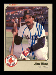 Jim Rice Autographed 1983 Fleer Card #194 Card Boston Red Sox SKU #241244