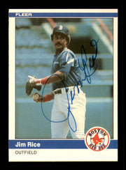 Jim Rice Autographed 1984 Fleer Card #408 Card Boston Red Sox SKU #241249