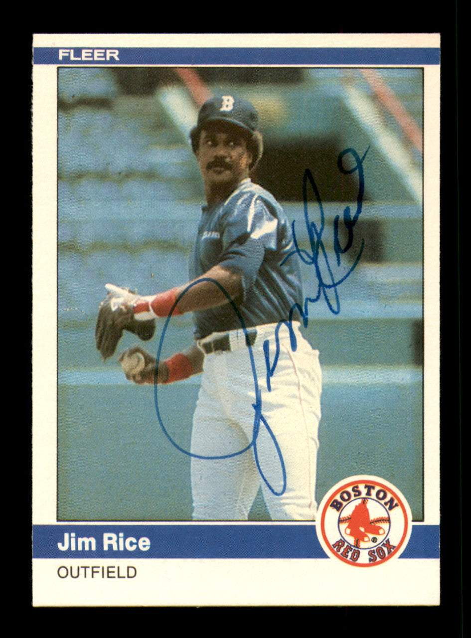 Jim Rice Autographed 1984 Fleer Card #408 Card Boston Red Sox SKU #241249