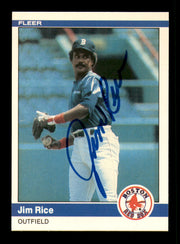 Jim Rice Autographed 1984 Fleer Card #408 Card Boston Red Sox SKU #241250
