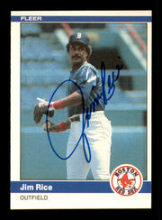 Jim Rice Autographed 1984 Fleer Card #408 Card Boston Red Sox SKU #241251