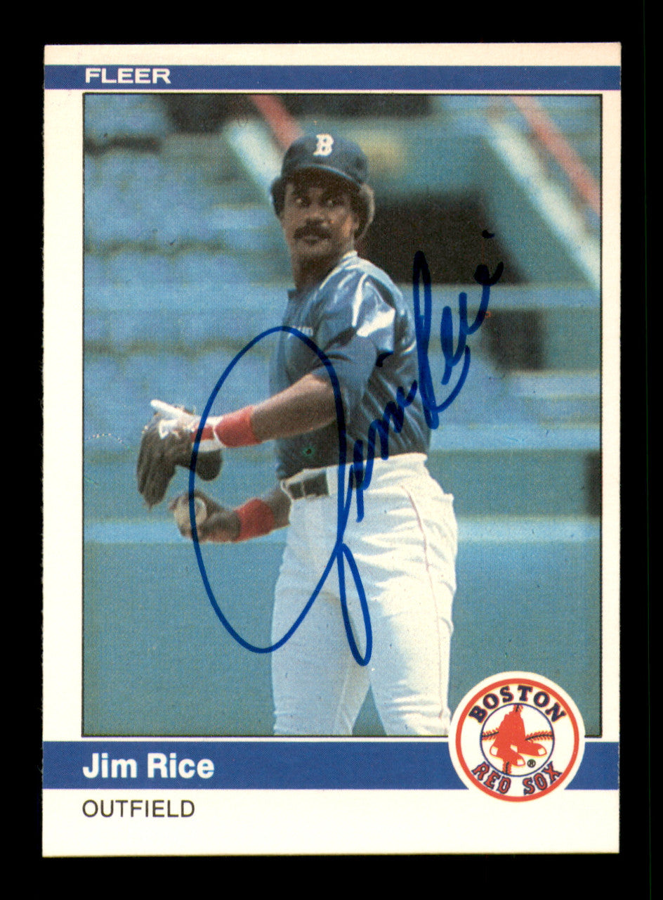 Jim Rice Autographed 1984 Fleer Card #408 Card Boston Red Sox SKU #241251