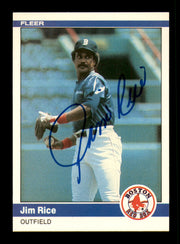 Jim Rice Autographed 1984 Fleer Card #408 Card Boston Red Sox SKU #241252