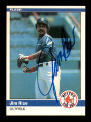 Jim Rice Autographed 1984 Fleer Card #408 Card Boston Red Sox SKU #241253