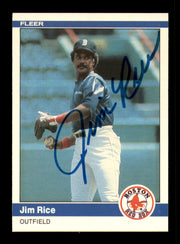Jim Rice Autographed 1984 Fleer Card #408 Card Boston Red Sox SKU #241254