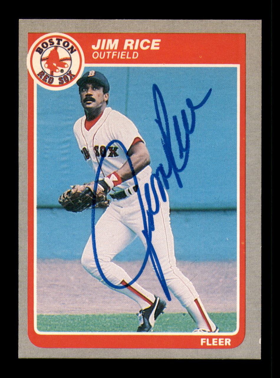 Jim Rice Autographed 1985 Fleer Card #168 Card Boston Red Sox SKU #241261