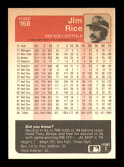 Jim Rice Autographed 1985 Fleer Card #168 Card Boston Red Sox SKU #241261