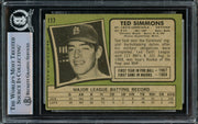 Ted Simmons Autographed 1971 Topps Rookie Card #117 St. Louis Cardinals Beckett BAS #14862570