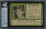Ted Simmons Autographed 1971 Topps Rookie Card #117 St. Louis Cardinals Beckett BAS #14862579