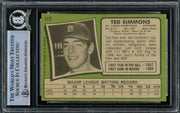 Ted Simmons Autographed 1971 Topps Rookie Card #117 St. Louis Cardinals Beckett BAS #14862569