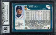 Ichiro Suzuki Autographed 2001 Topps Chrome Traded Rookie Card #T266 Seattle Mariners Auto Grade Gem Mint 10 Beckett BAS #13604669
