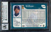 Ichiro Suzuki Autographed 2001 Topps Chrome Traded Rookie Card #T266 Seattle Mariners Auto Grade Gem Mint 10 Beckett BAS #13604670